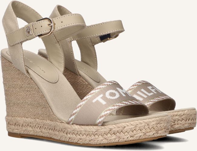 Beige TOMMY HILFIGER Sandalen SEASONAL WEBBING WEDGE Beige TOMMY HILFIGER Sandalen SEASONAL WEBBING WEDGE - large