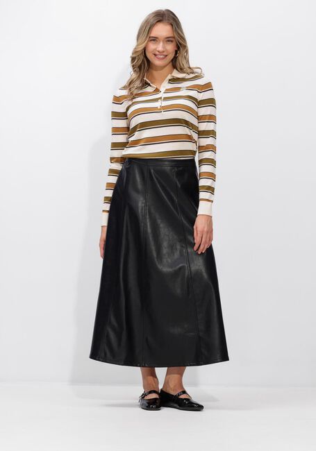 NEO NOIR Jupe midi RAYA FAUX LEATHER SKIRT en noir - large