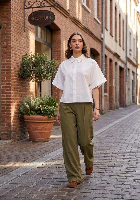 Witte ANOTHER LABEL  ALLUCA SHIRT S/S - large