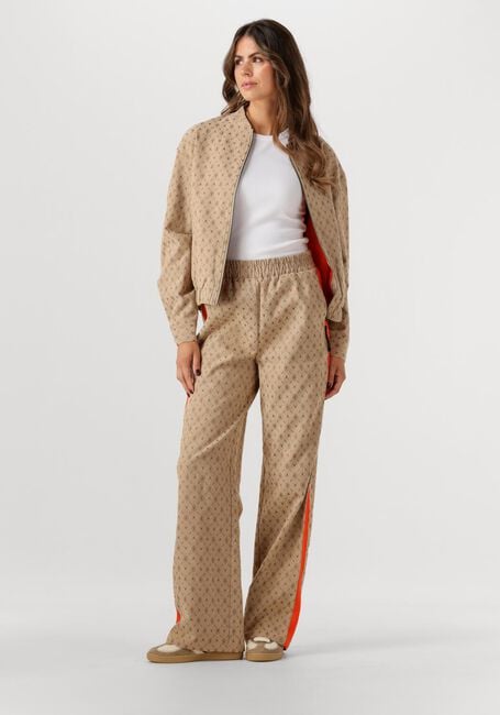 Zand ALIX THE LABEL Joggingbroek LADIES WOVEN LOGO PANTS - large