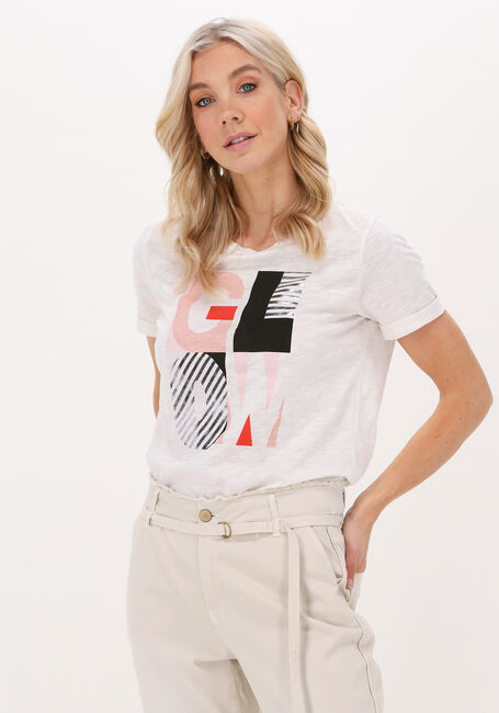SUMMUM T-shirt TEE GLOW ARTWORK COTTON SLUB Blanc - large