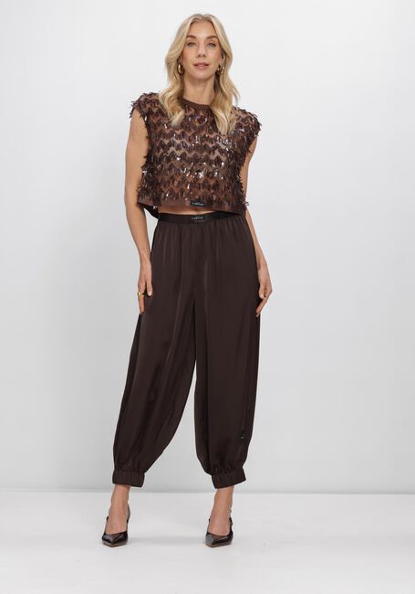 Bruine HAUTE L'AMITI&Eacute; Broeken/jumpsuits EVITA CROP HAREM PANT - large
