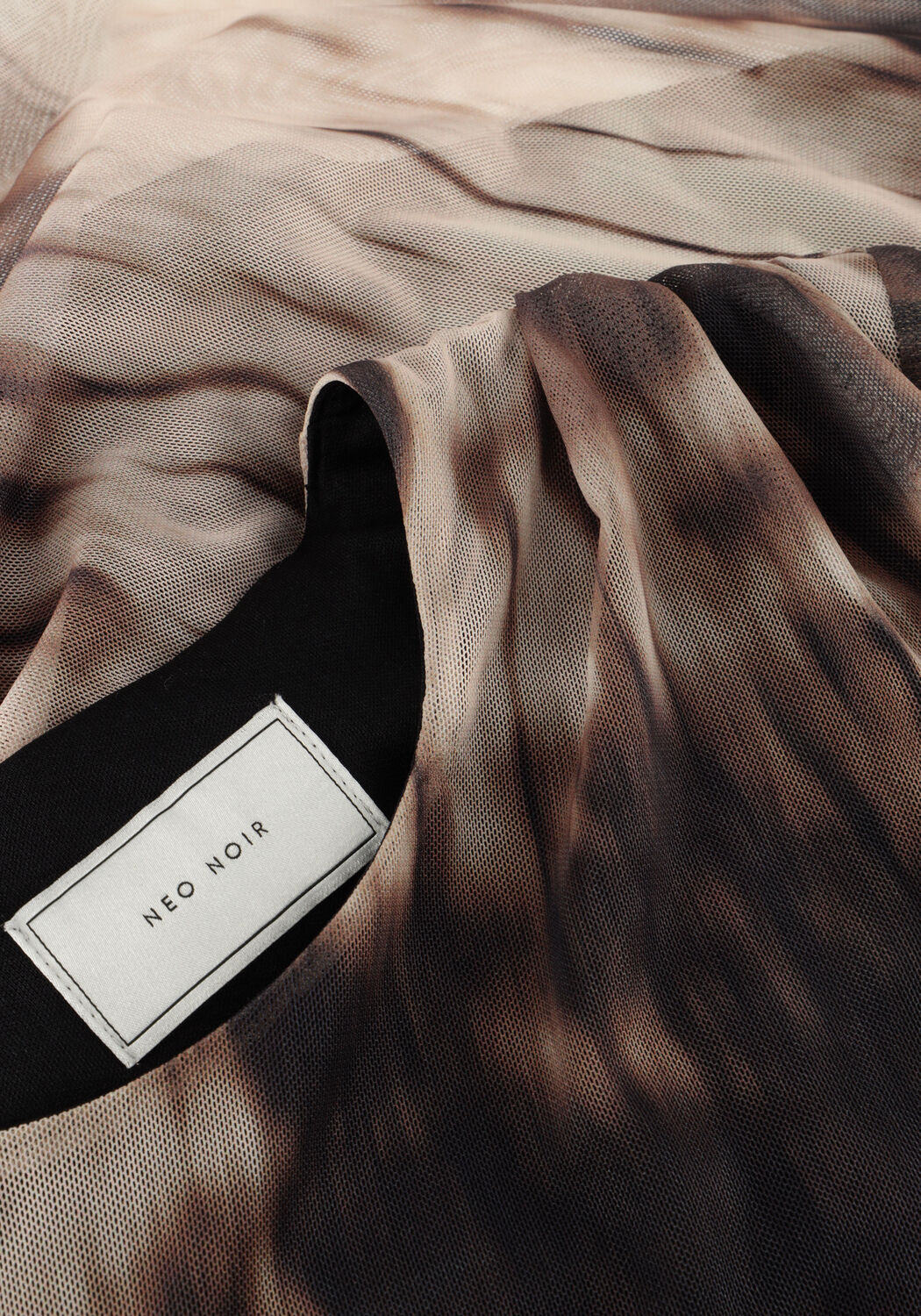 Multi NEO NOIR  LENIDA FADED MESH BLOUSE - large