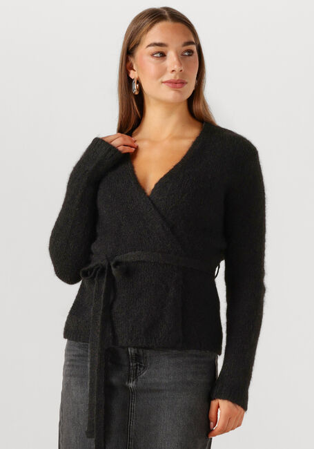 SELECTED WOMEN Pull SLFGABELLA LS KNIT BELT CARDIGAN en noir - large
