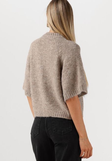 Beige NEO NOIR Vest BENUTA FLUFFY KNIT CARDIGAN - large