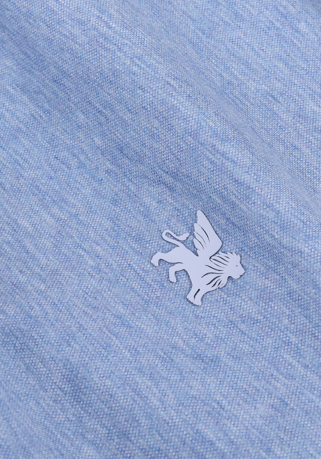 Lichtblauwe VANGUARD Casual overhemd LONG SLEEVE SHIRT CF PIQUE MELANGE SOFT - large