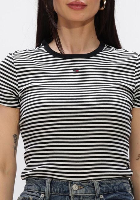 TOMMY JEANS T-shirt TJW SLIM ESSENTIAL RIB SS EXT en multicolore - large