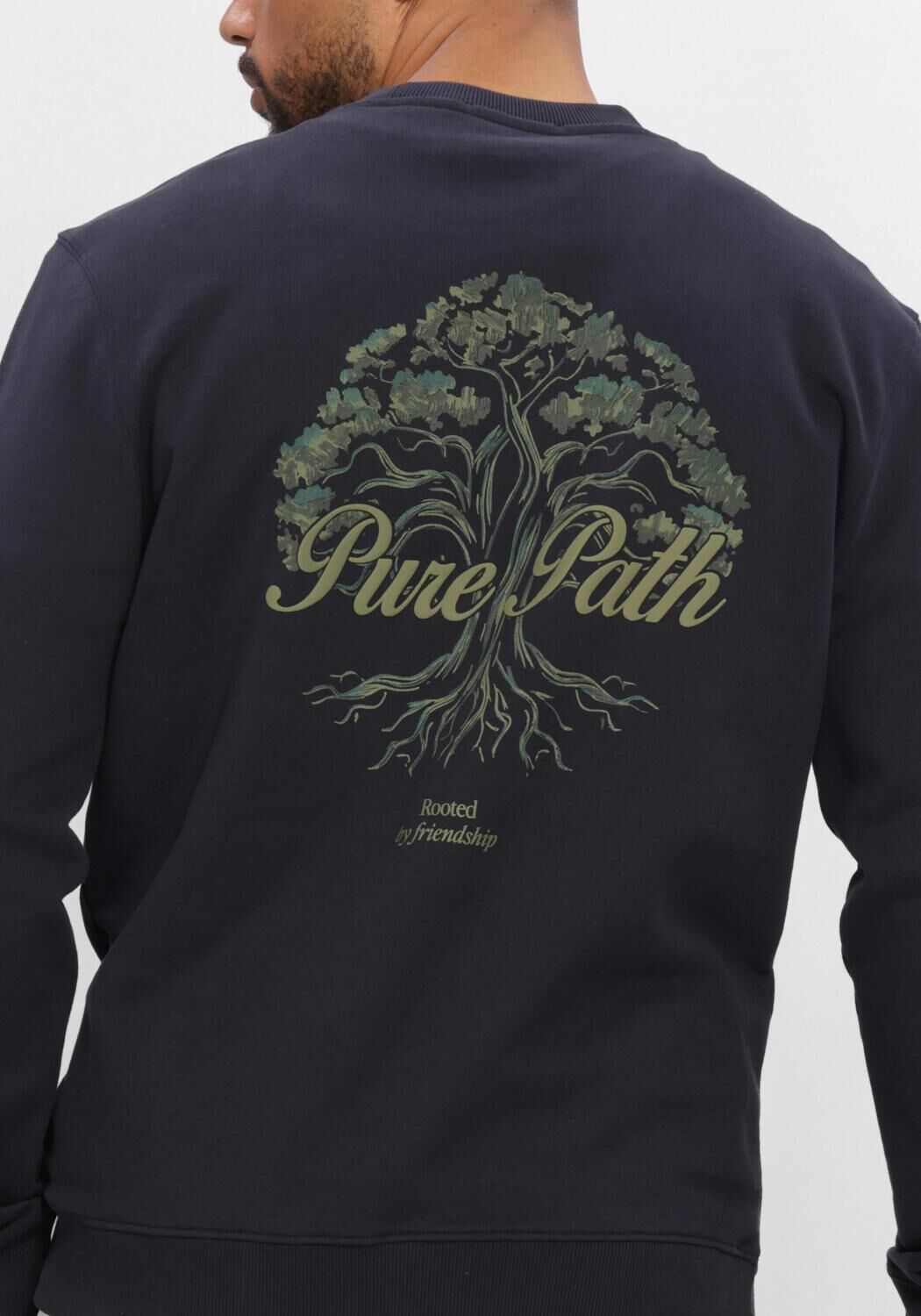 PURE PATH Chandail ROOTED TREE Bleu fonc&eacute; - large