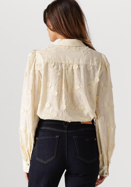 Gebroken wit SUMMUM  LONGSLEEVE BLOUSE 3D FLOWER - large