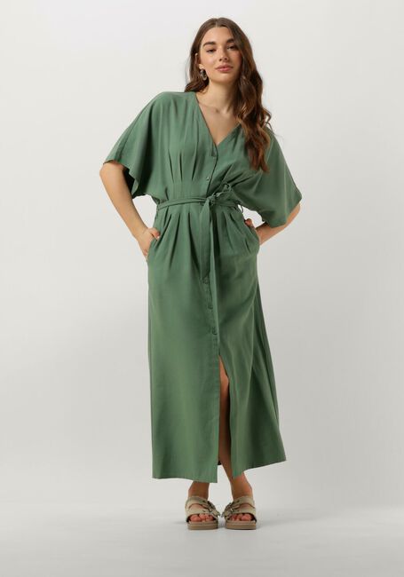 Groene ANOTHER LABEL Midi jurk LOUISA DRESS S/S - large