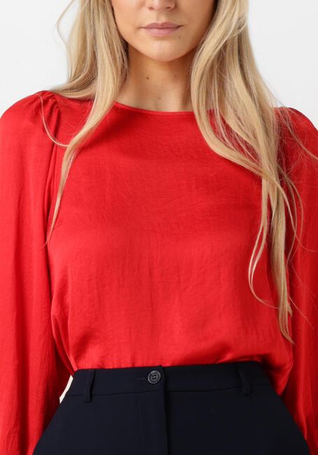 SUMMUM Haut TOP LONG SLEEVES SILKY TOUCH en rouge - large