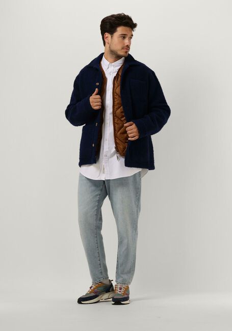 Donkerblauwe FORÉT Jack STAY WOOL OVERSHIRT Donkerblauwe FORÉT Jack STAY WOOL OVERSHIRT - large
