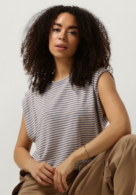 BY-BAR T-shirt DIEDE SMALL STRIPE TOP en bleu - large