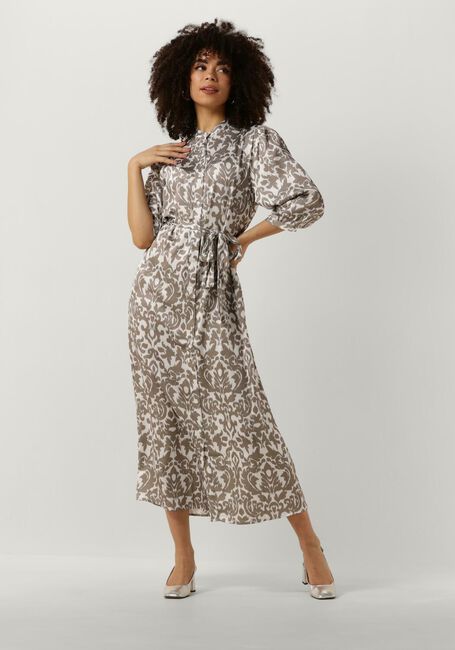 NOTRE-V Robe midi SATIN DRESS ONE en taupe - large