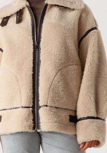 EDITED Manteau Teddy ARIANA JACKET Blanc - large