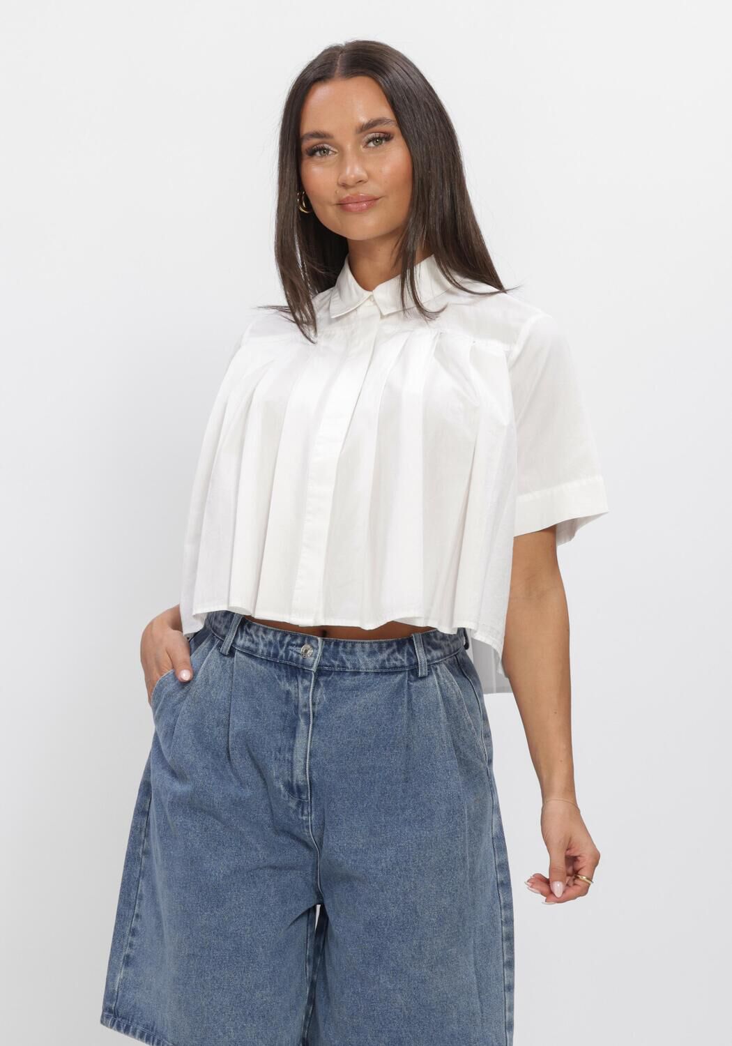 Witte Y.A.S.  YASSKYMA SS SHORT SHIRT S. - large