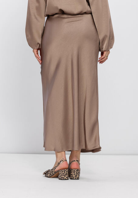 NEO NOIR Jupe maxi VICKY HEAVY SATEEN SKIRT en taupe - large