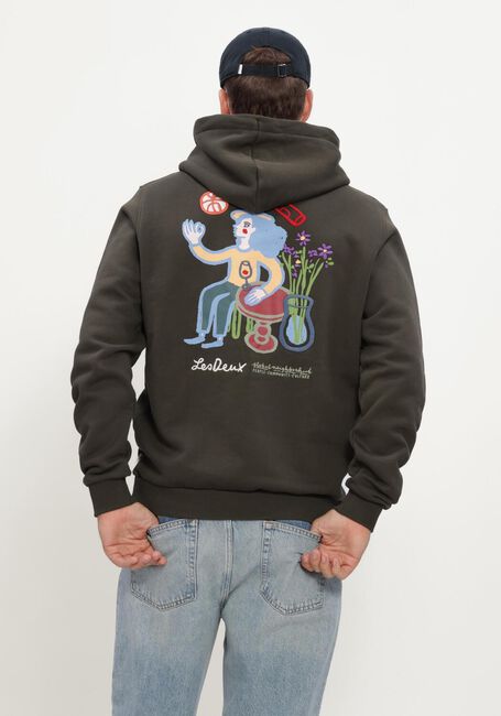 Groene LES DEUX Trui RURAL HOODIE - large