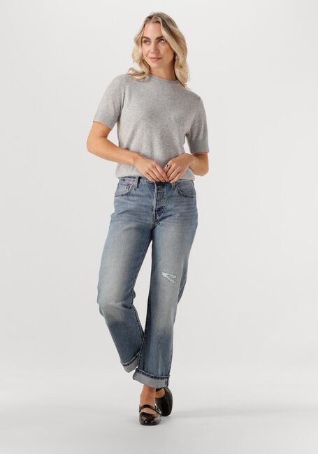 ROUGE EDIT Haut ROUKATE SS O-NECK KNIT Gris clair - large