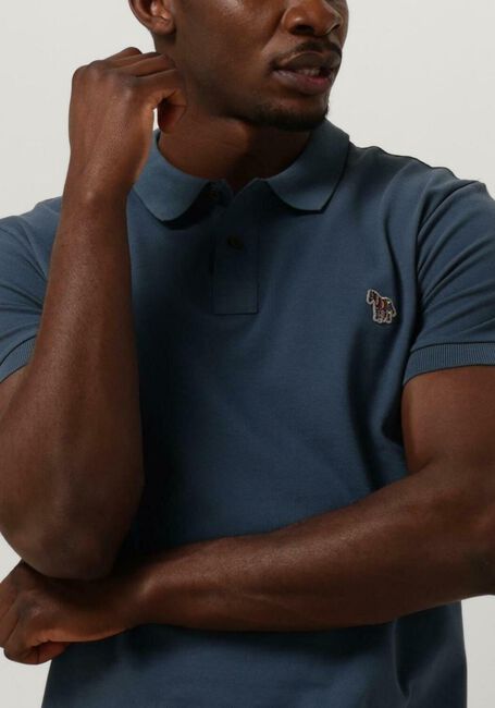 PS PAUL SMITH Polo MENS SLIM FIT SS POLO SHIRT ZEBRA en bleu - large