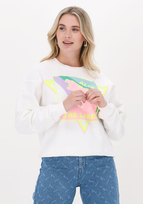 Witte ALIX THE LABEL T-shirt PASTEL PANTHER SWEATER - large