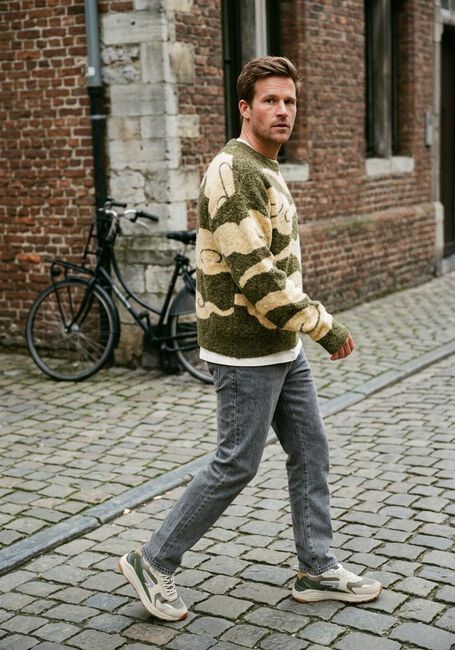 Multi WOODBIRD Trui WBKURT CLOUD CREW - large