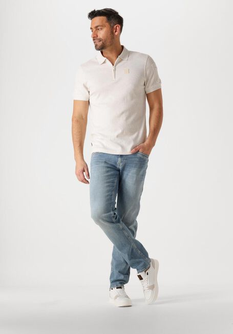 PME LEGEND Polo SHORT SLEEVE POLO INTERLOCK MELANGE ZIP en beige - large