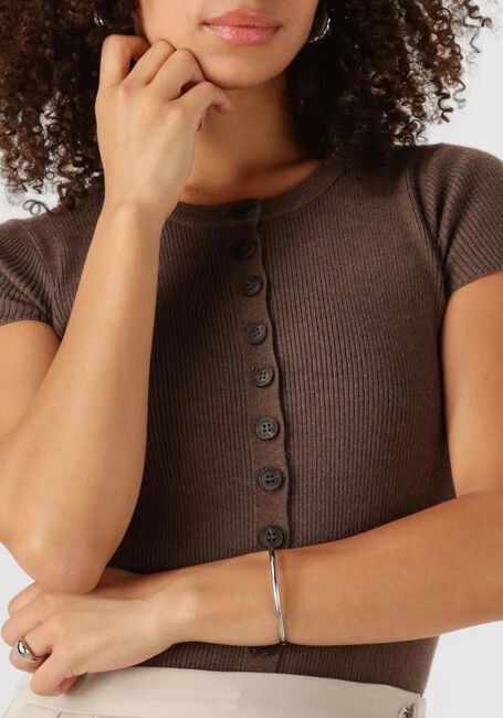 NEO NOIR Haut TODDA KNIT TEE en marron - large