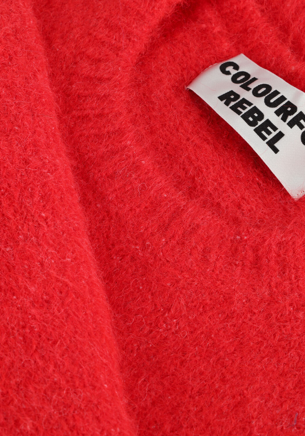 Rode COLOURFUL REBEL Trui OLIVIA CREWNECK KNITTED SWEATER - large