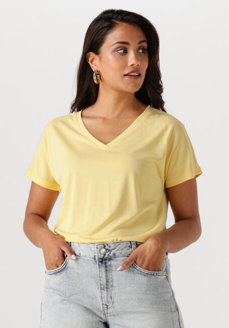 Gele MSCH COPENHAGEN T-shirt MSCHFENYA MODAL V NECK TEE - large