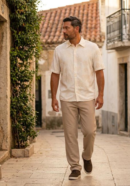 Gebroken wit MATINIQUE Casual overhemd MAKLAMPO SS - large