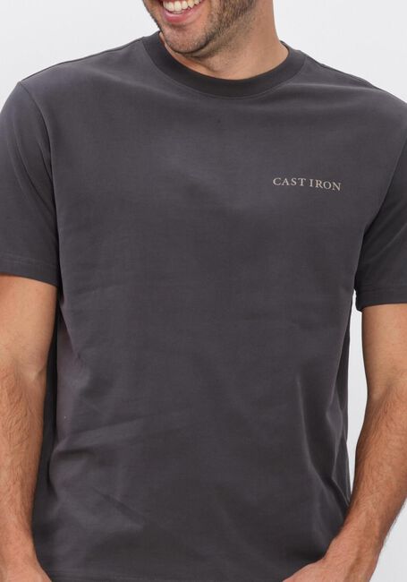 CAST IRON T-shirt RELAXED FIT PEACHED JERSEY en gris - large
