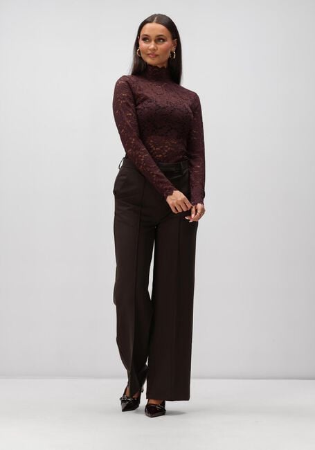 NEO NOIR Haut LIZA LACEFLOWER BLOUSE Bordeaux - large