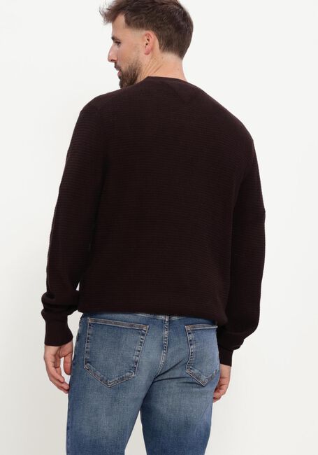 TOMMY HILFIGER Pull PIMA CTN CASH STRUCTURE CREWNECK en marron - large