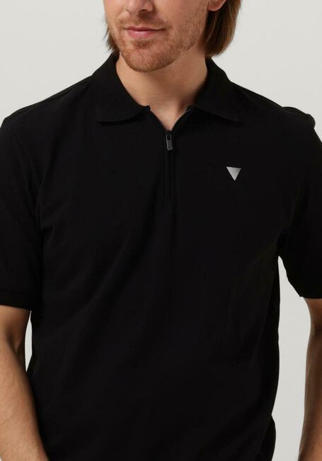 Zwarte PUREWHITE Polo POLO WITH ZIPPER AND SMALL LOGO AT CHEST - large