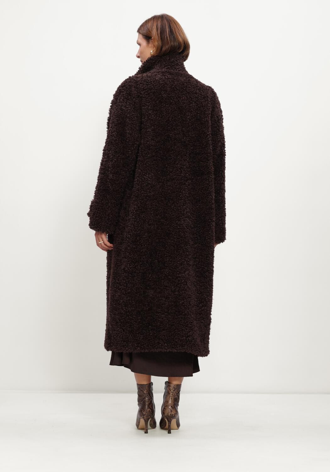 BEAUMONT Manteau Teddy SASHA LONG COAT en marron - large