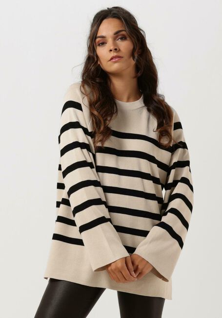 OBJECT Pull OBJESTER LS KNIT TOP en beige - large