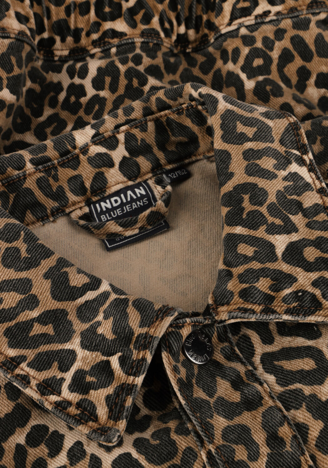 Bruine INDIAN BLUE JEANS Gilet VEST LEOPARD - large