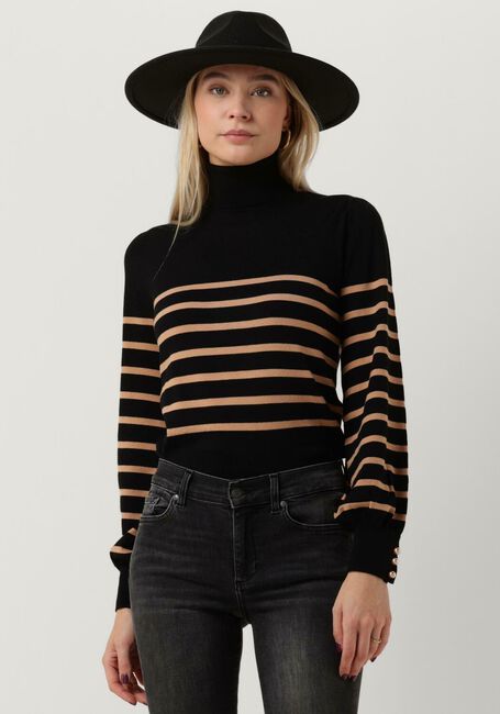 Zwarte LIU JO Coltrui MAGLIA CHIUSA M/L DOLCEVIT STRIPES - large