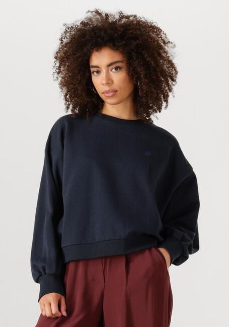 Donkerblauwe BY-BAR Sweater BIBI LUCY CURVE SWEATER - large