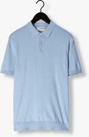 Lichtblauwe SELECTED HOMME Polo SLHBERG SS KNIT POLO NOOS