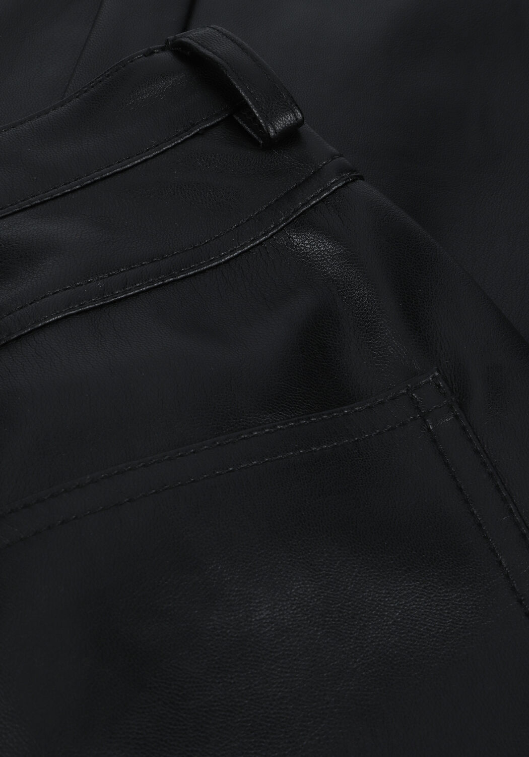 Zwarte NA-KD Chino HIGHWAIST PU PANTS - large