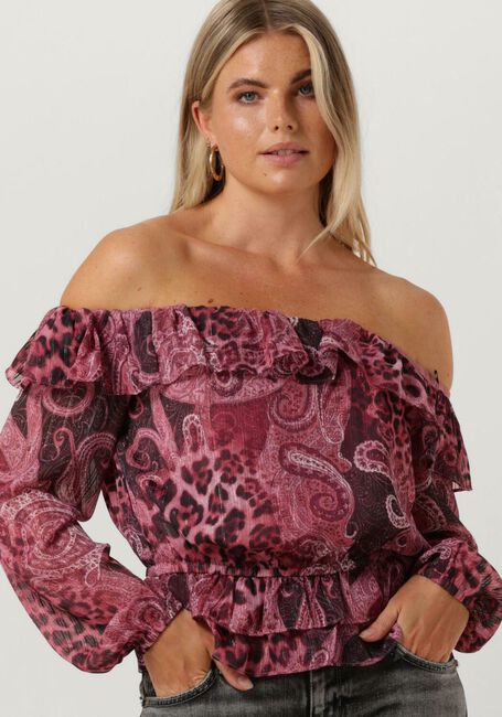 GUESS OFF SHOULDER LUCY TOP Blouses en rose - large