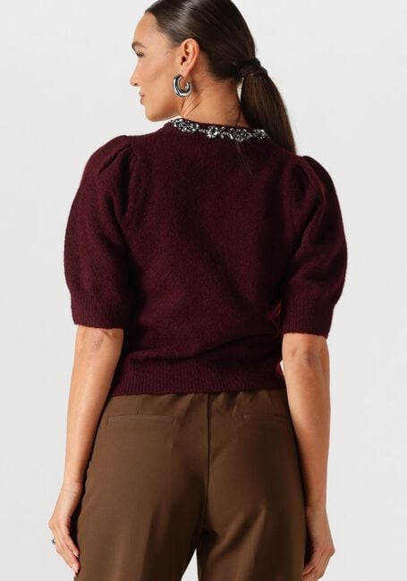 NEO NOIR Pull MAIA STONE KNIT BLOUSE Bordeaux - large