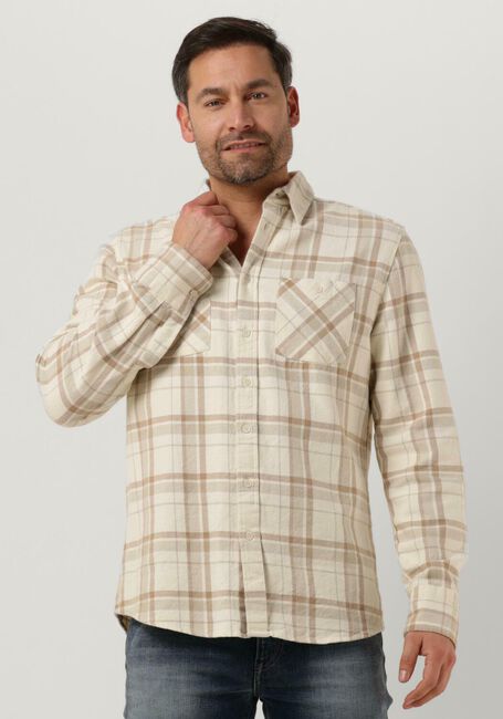 BUTCHER OF BLUE Surchemise RICHARD TWILL CHECK SHIRT en beige - large