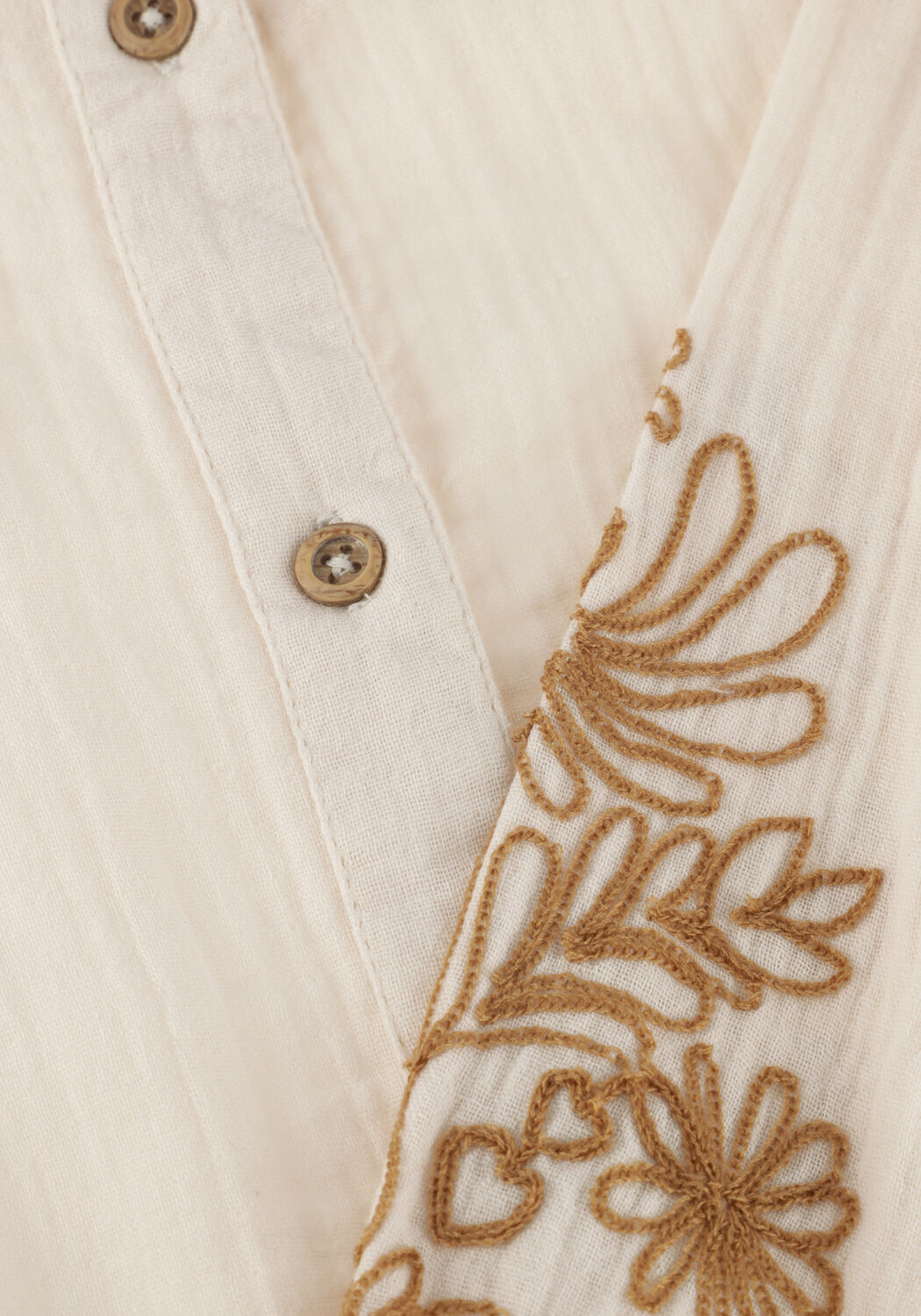 DAILY7 LONGSLEEVE EMBROIDERY Blouses &Eacute;cru - large