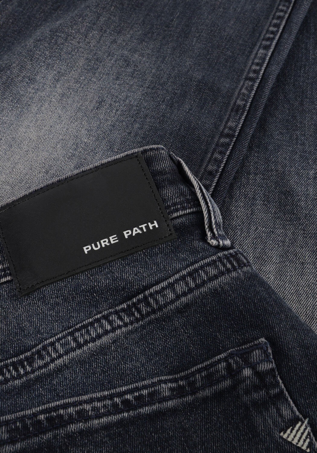 Donkerblauwe PURE PATH Slim fit jeans THE RYAN SLIM FIT JEANS - large