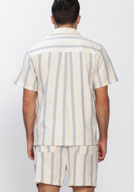 Ecru LES DEUX Casual overhemd LAWSON STRIPE SS SHIRT - large