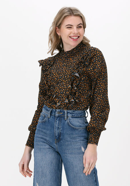Oranje COLOURFUL REBEL  BINA SMALL FLORAL BOHO RUFFLE BLOUSE - large