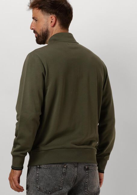 FRED PERRY Chandail HALF ZIP SWEATSHIRT en vert - large